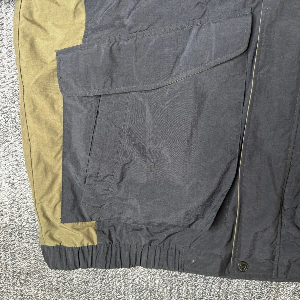 Field and Stream Vintage Mens 2XLT Tall Colorblock Jacket Black Olive Green Zip
